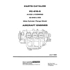 Lycoming IO-540-L1C5 WCFC Model PC-615-5 Parts Catalog 1986