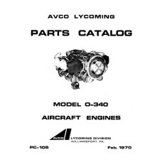 Lycoming O-340 Aircraft Engines PC-105 Parts Manual 1970