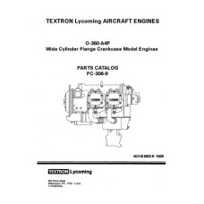 Lycoming O-360-A4P WCFC Model Aircraft Engines PC-306-9 Parts Catalog 1995