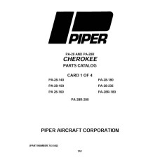 Piper Cherokee PA-28 and PA-28R 753-582 Parts Manual 1973 thru 2003